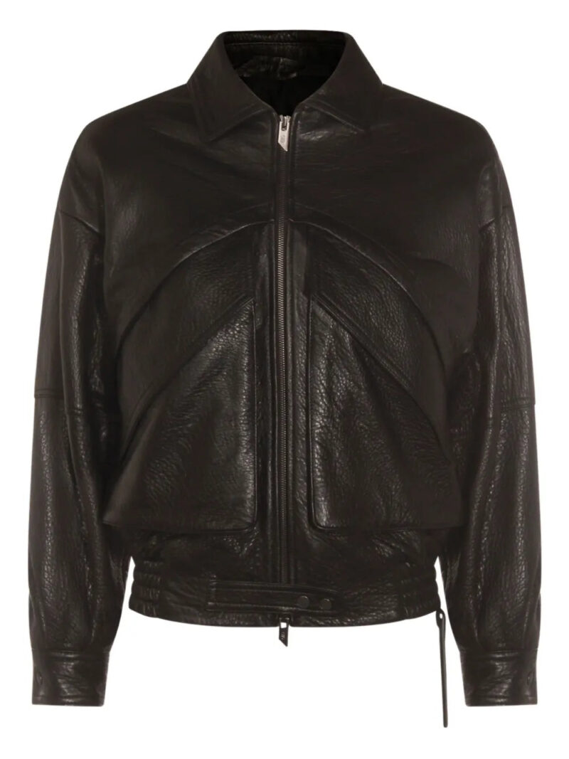 Salvatore Santoro  zip-front panelled leather jacket