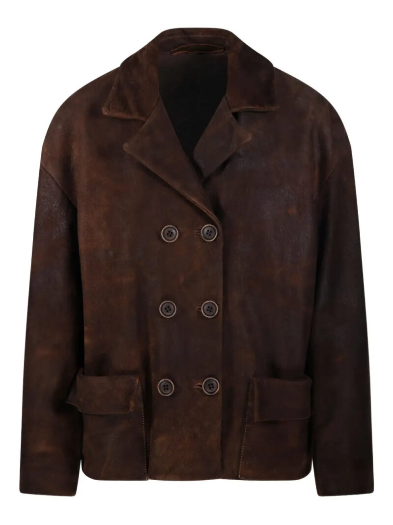 Salvatore Santoro  double-breasted suede jacket