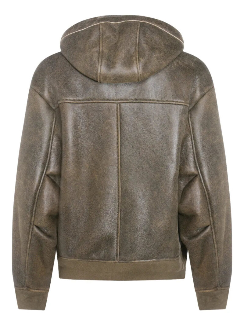 Salvatore Santoro  hooded zip leather jacket