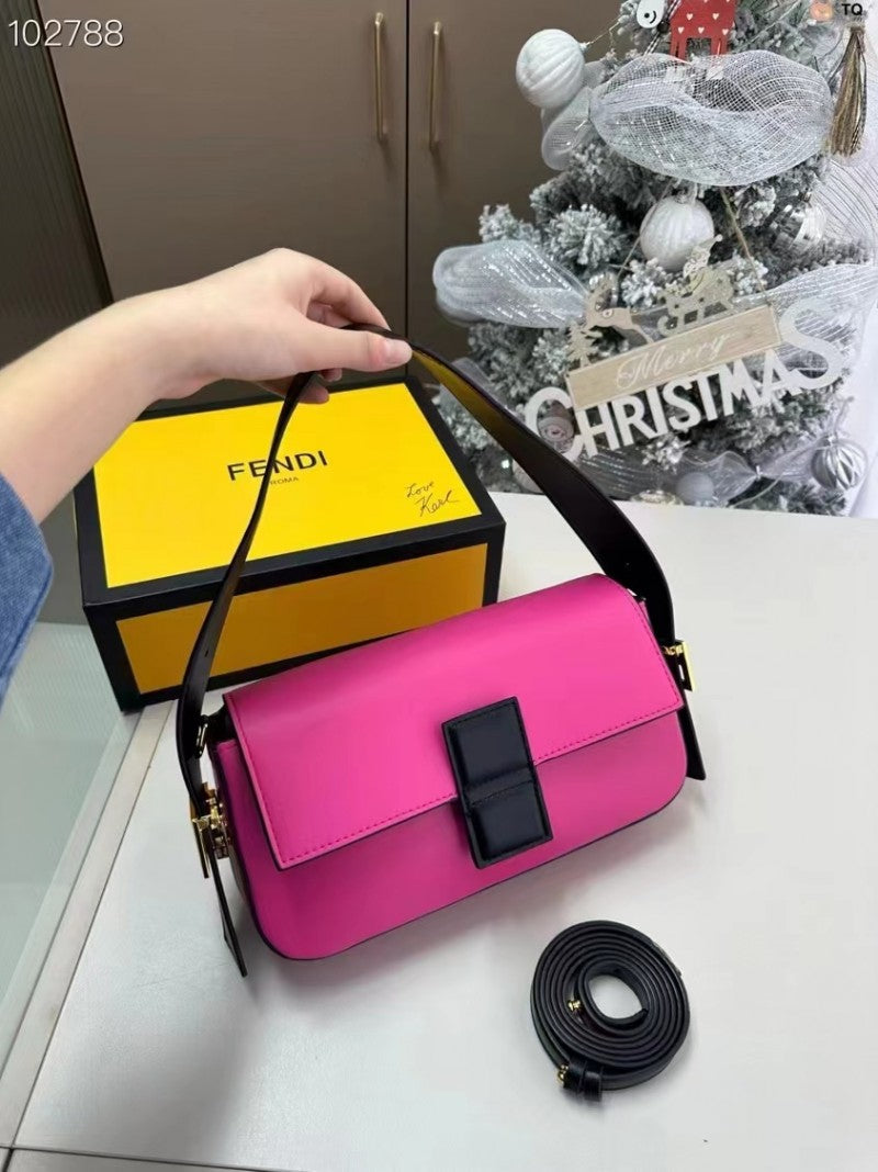 Fendi_Baguette_Twist_Premium_Shoulder_Crossbody_Bag_With_OG_Box_&_Dust_Bag_&_2_Belts