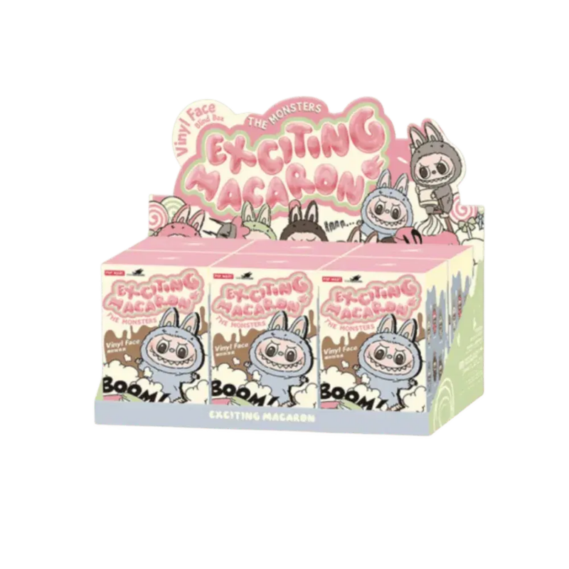 Pop Mart Labubu The Monsters Tasty Macarons Vinyl Face Sealed Case (6 Blind Boxes)