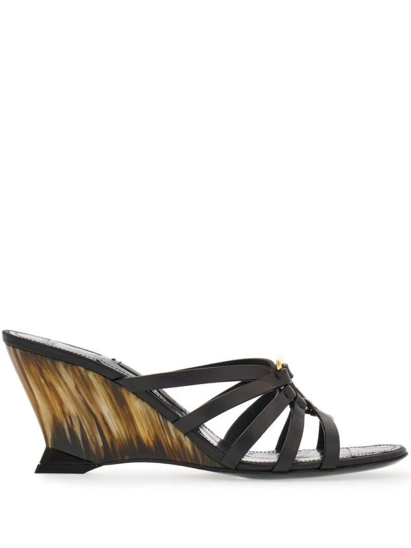 Ferragamo  Gancini 70mm wedge sandals