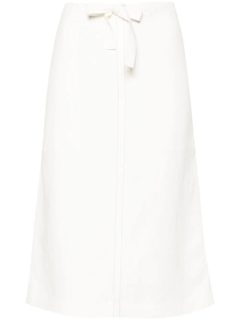 Ferragamo  contrast-stitching drawstring midi skirt