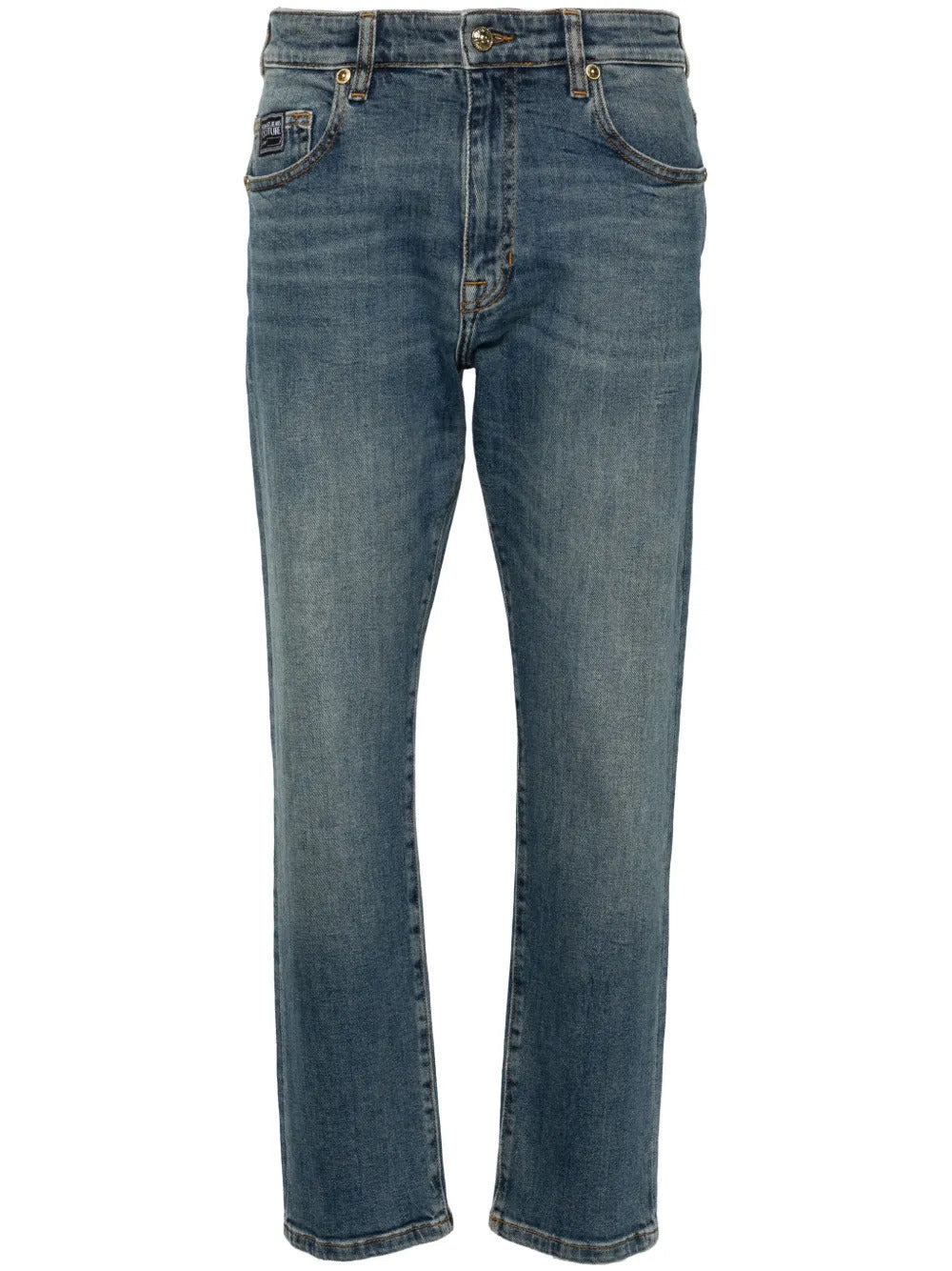 Versace Jeans Couture logo-embroidered slim-cut jeans