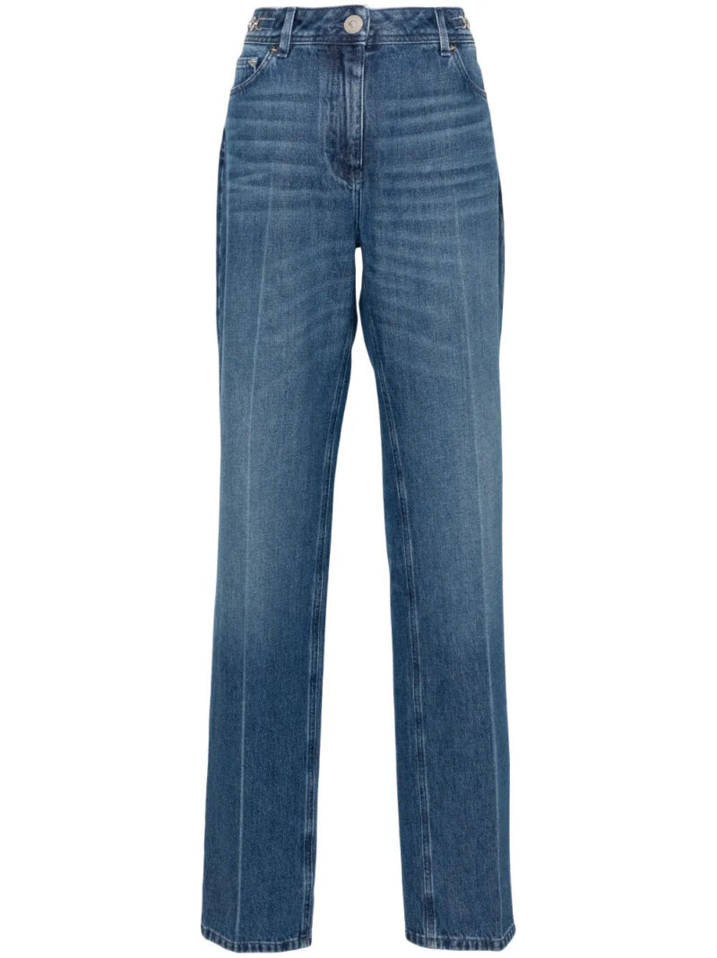 Versace  logo-plaque straight-leg jeans