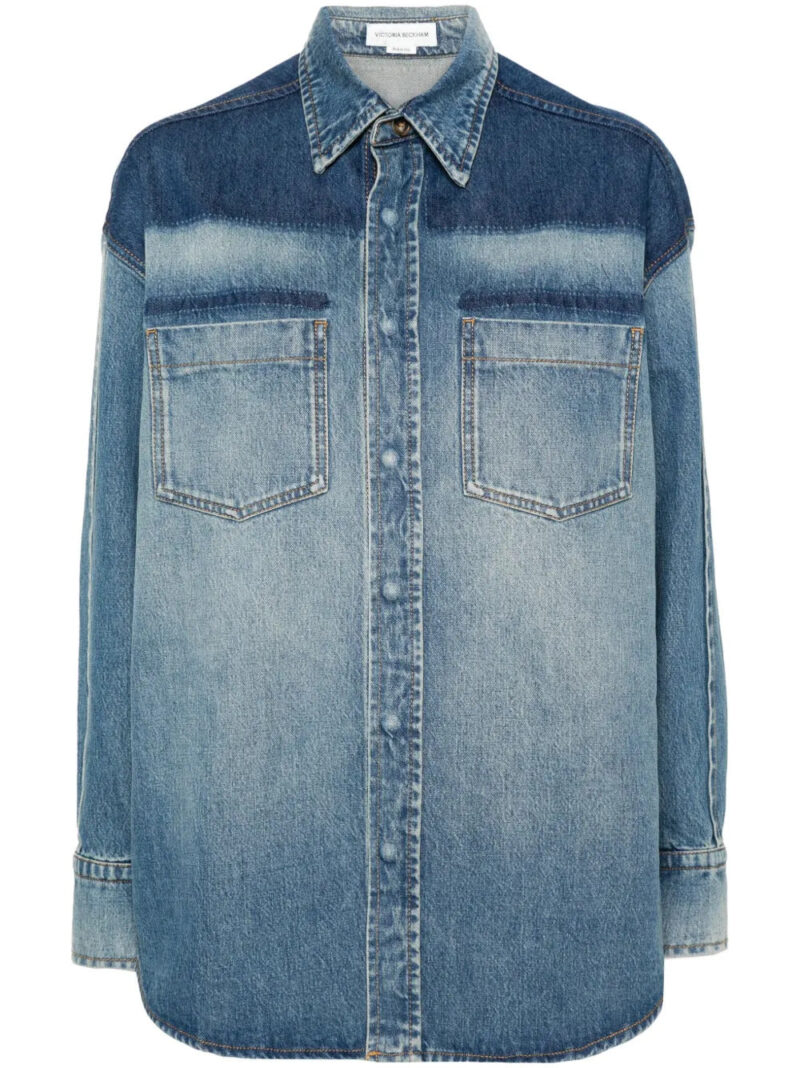 Victoria Beckham  classic-collar denim shirt