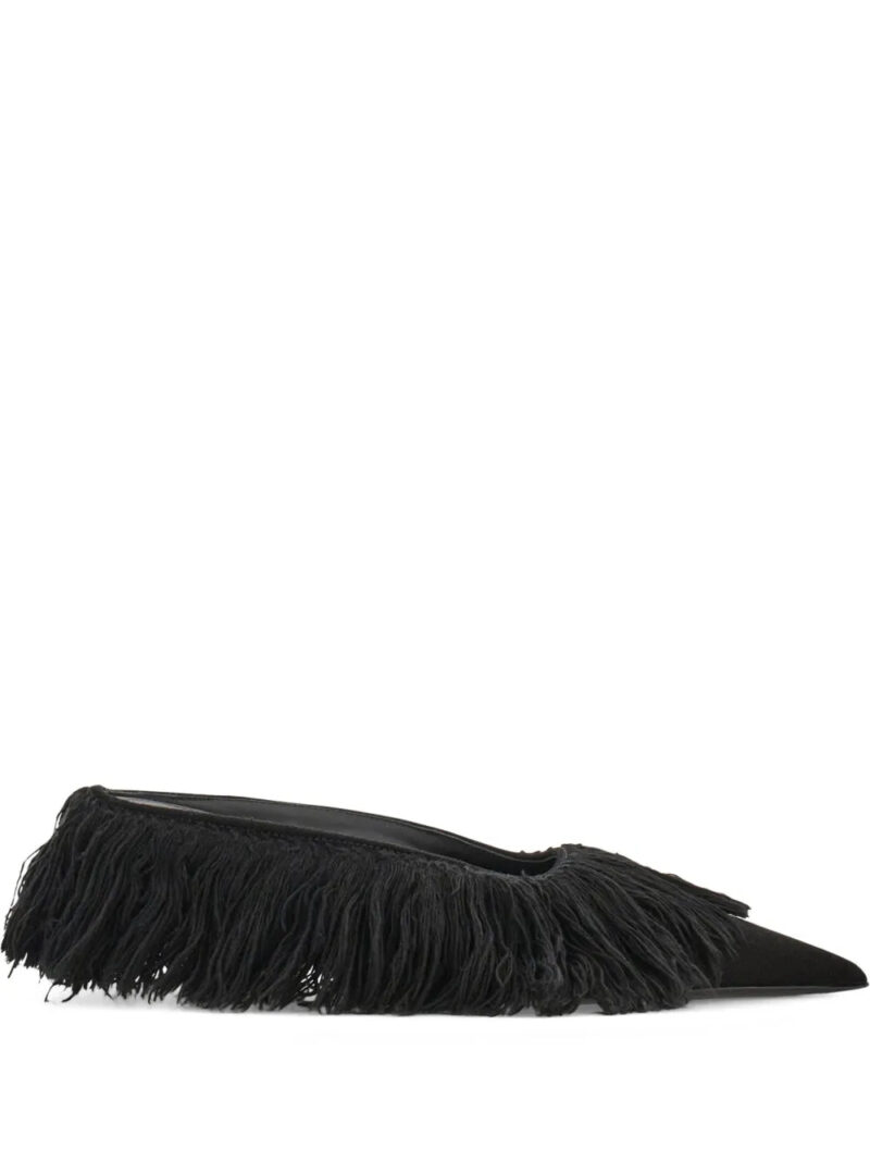 Ferragamo  Eva feathered-detail mules