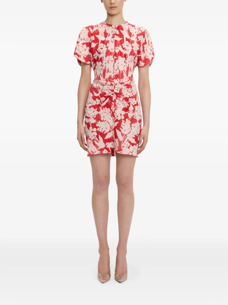 Victoria Beckham  floral-print gathered mini dress