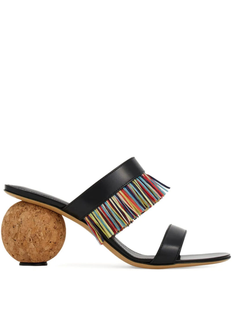 Ferragamo  75mm fringed sandals