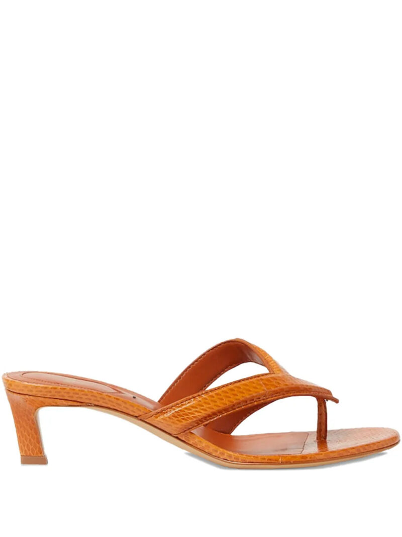 FENDI  46mm Fling leather heeled sandals