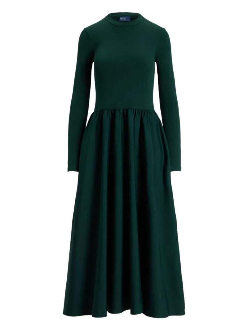 Polo Ralph Lauren  long-sleeve gathered midi dress