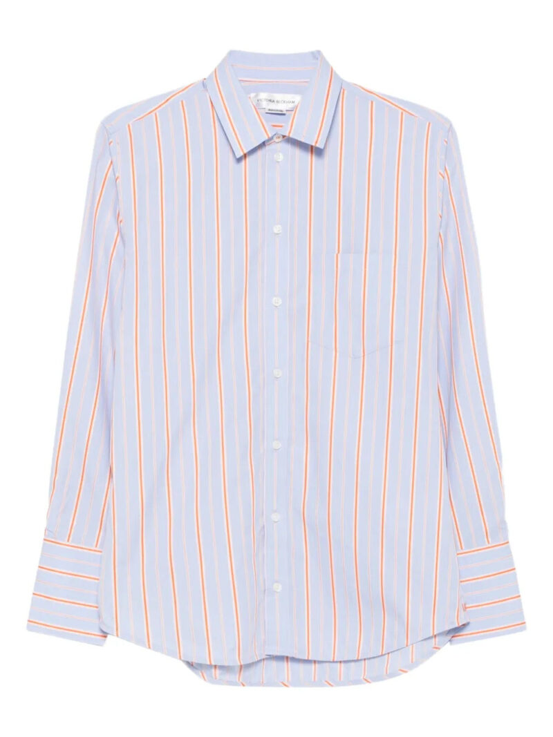 Victoria Beckham  striped cotton long-sleeve shirt