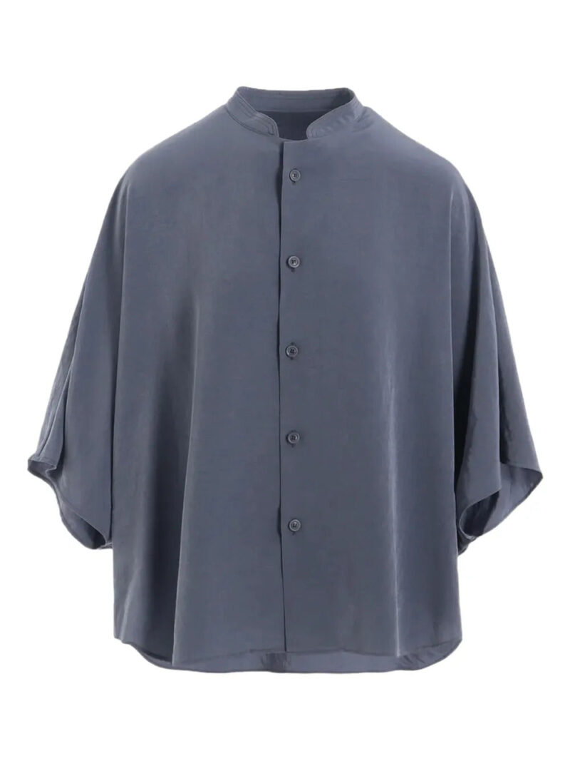 Y's  mandarin-collar short-sleeve shirt