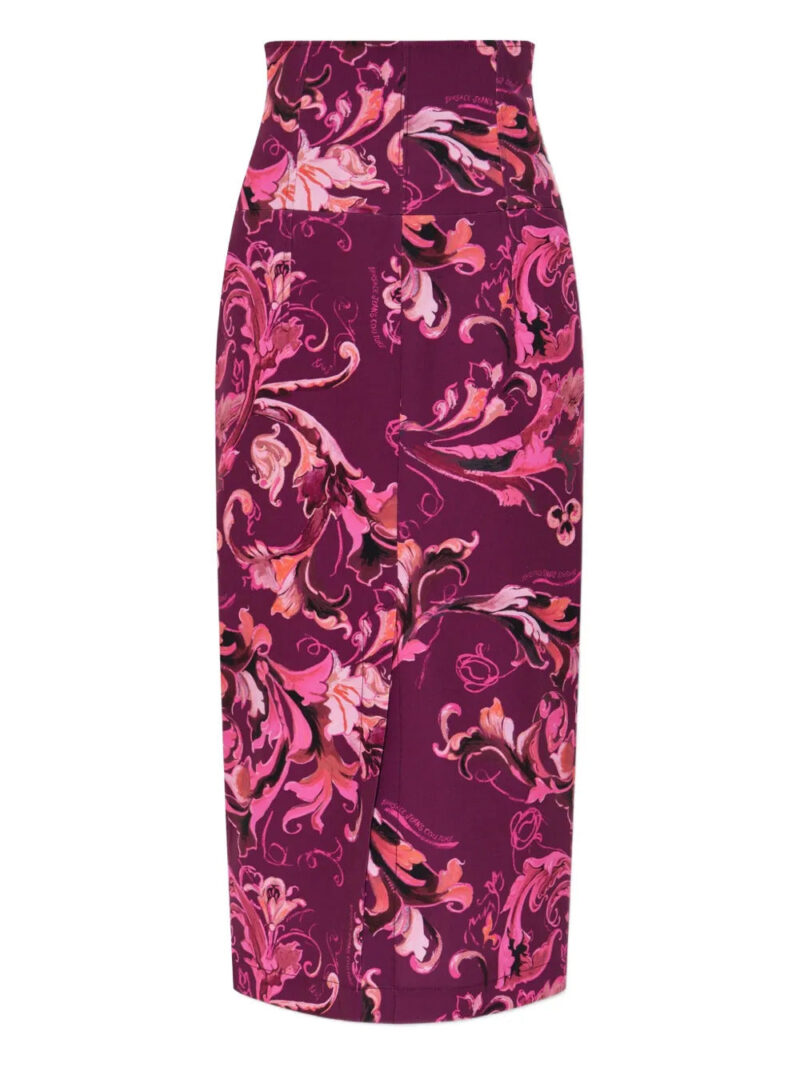 Versace Jeans Couture  floral-print midi skirt