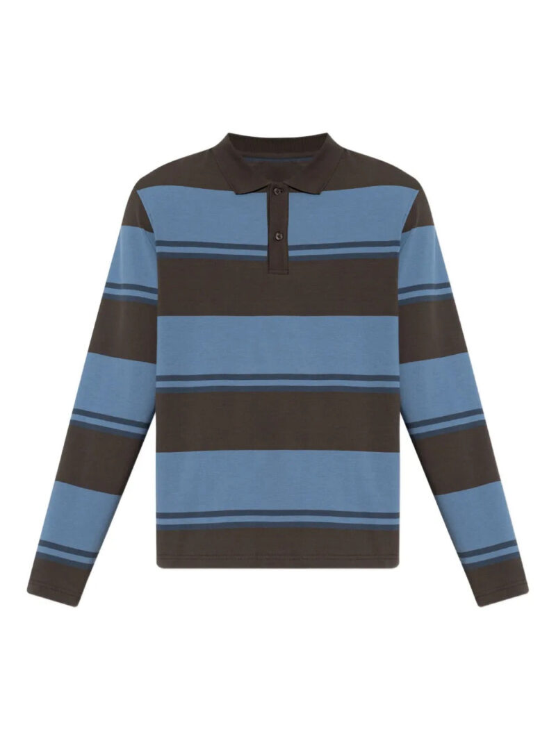 SAMSOE SAMSOE  striped long-sleeve polo shirt