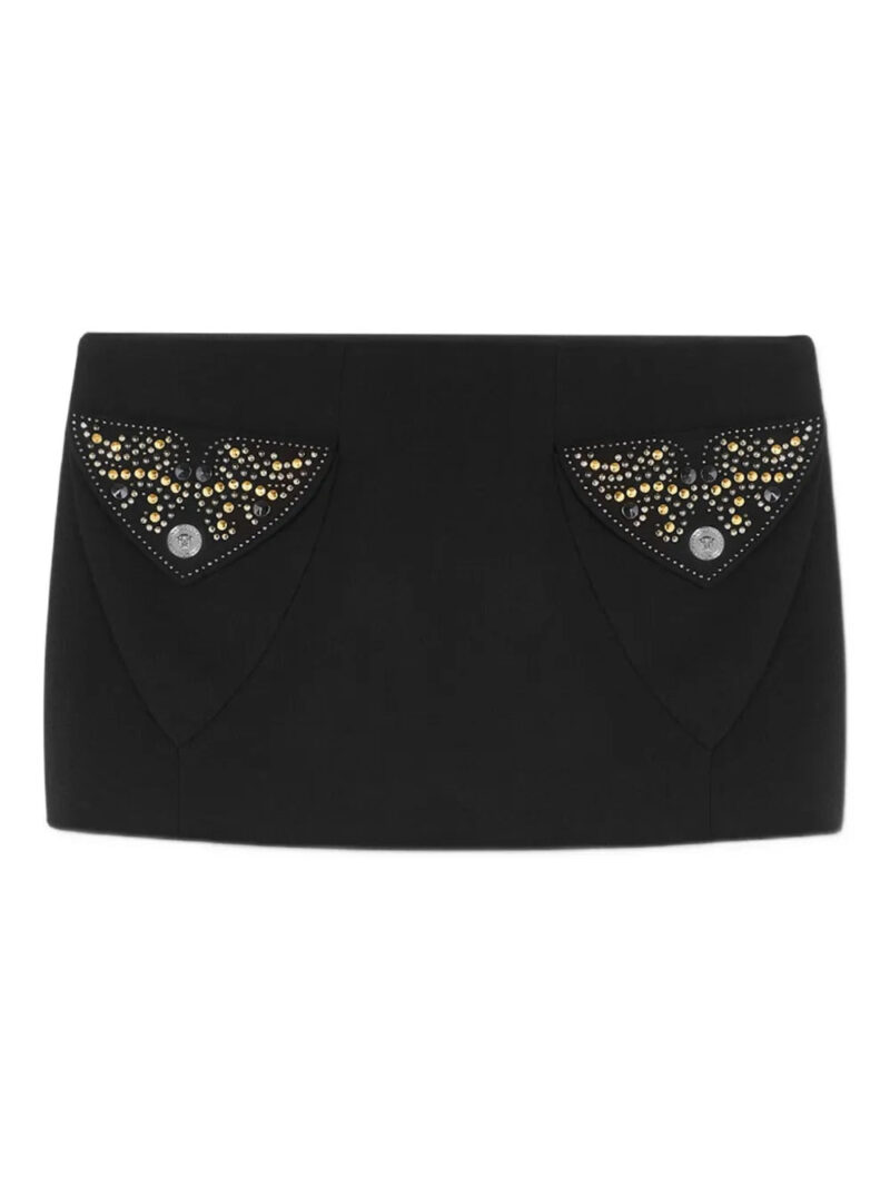 Versace  embellished-pocket mini skirt