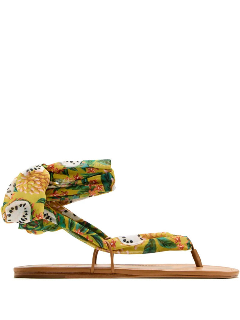 FARM Rio  Biriba floral-print scarf-strap sandals