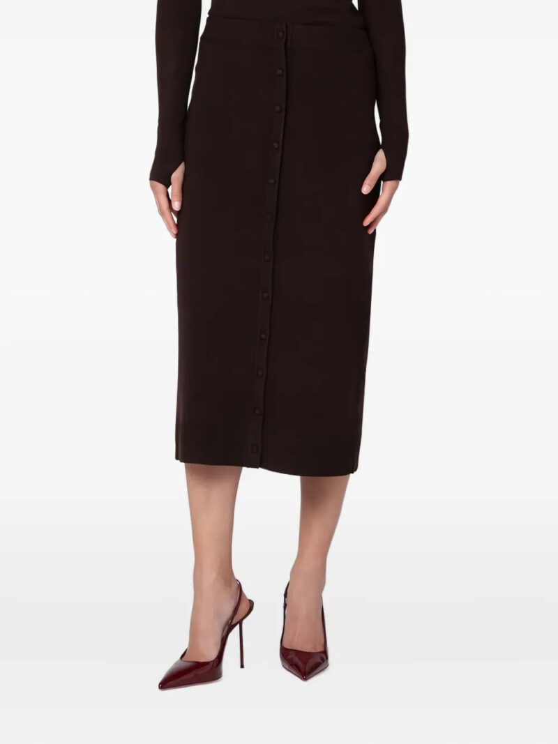 Victoria Beckham  button-front knitted midi skirt
