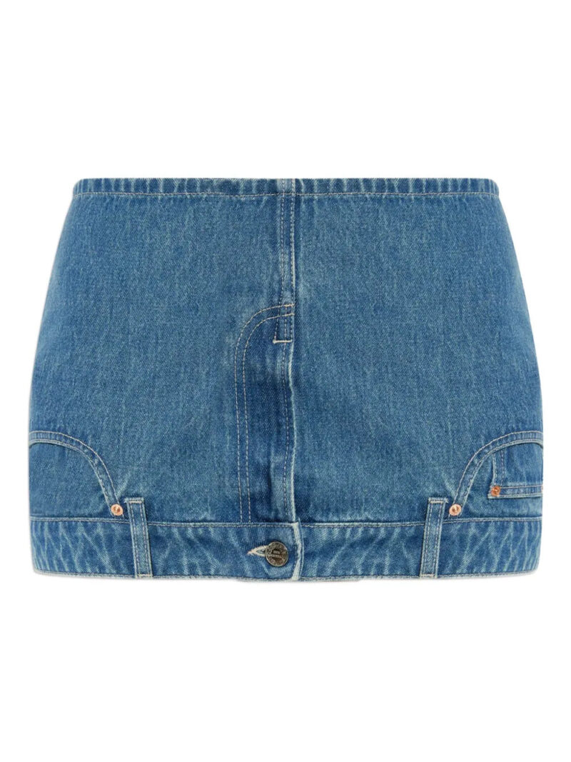 VETEMENTS  upside-down denim mini skirt