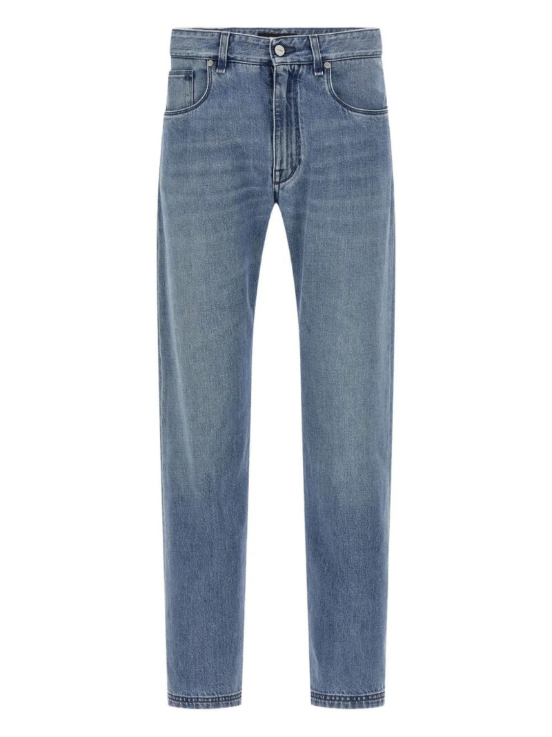 FENDI  faded-effect five-pocket jeans