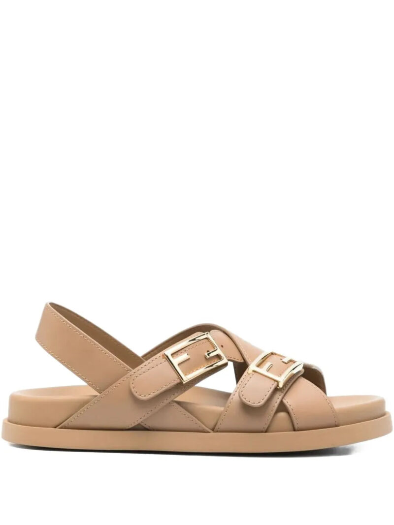 FENDI  Feel buckle-strap leather sandals