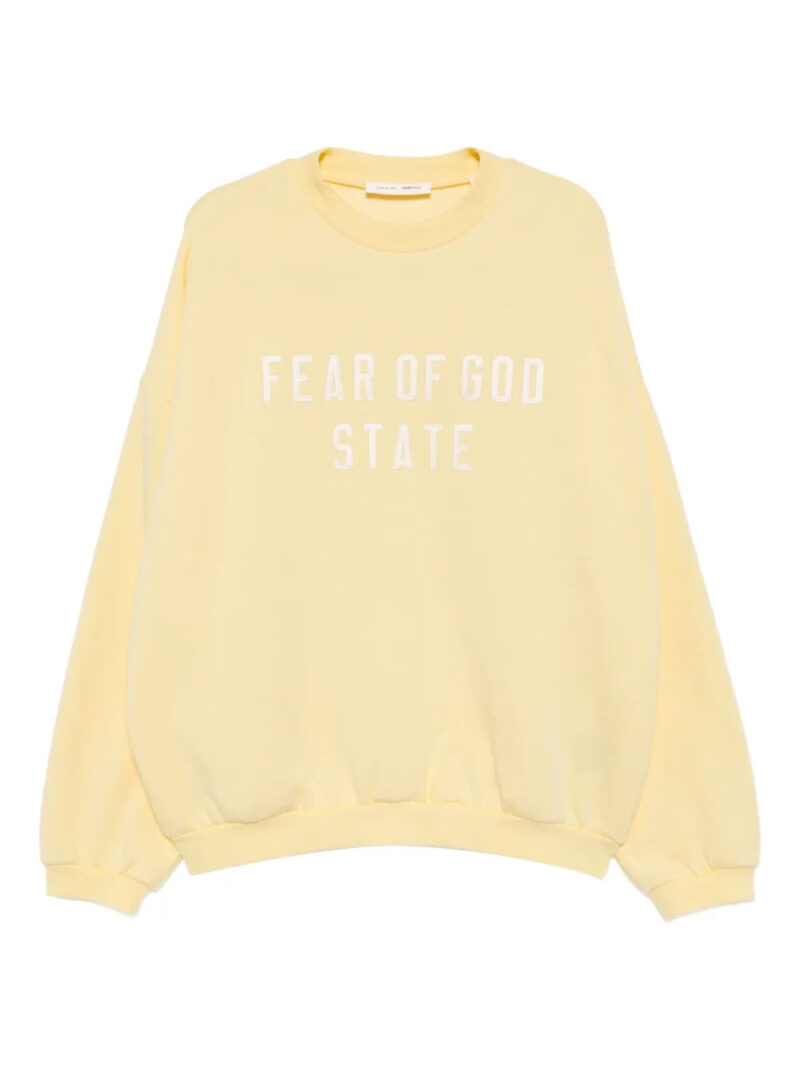 FEAR OF GOD ESSENTIALS  logo appliqué sweater