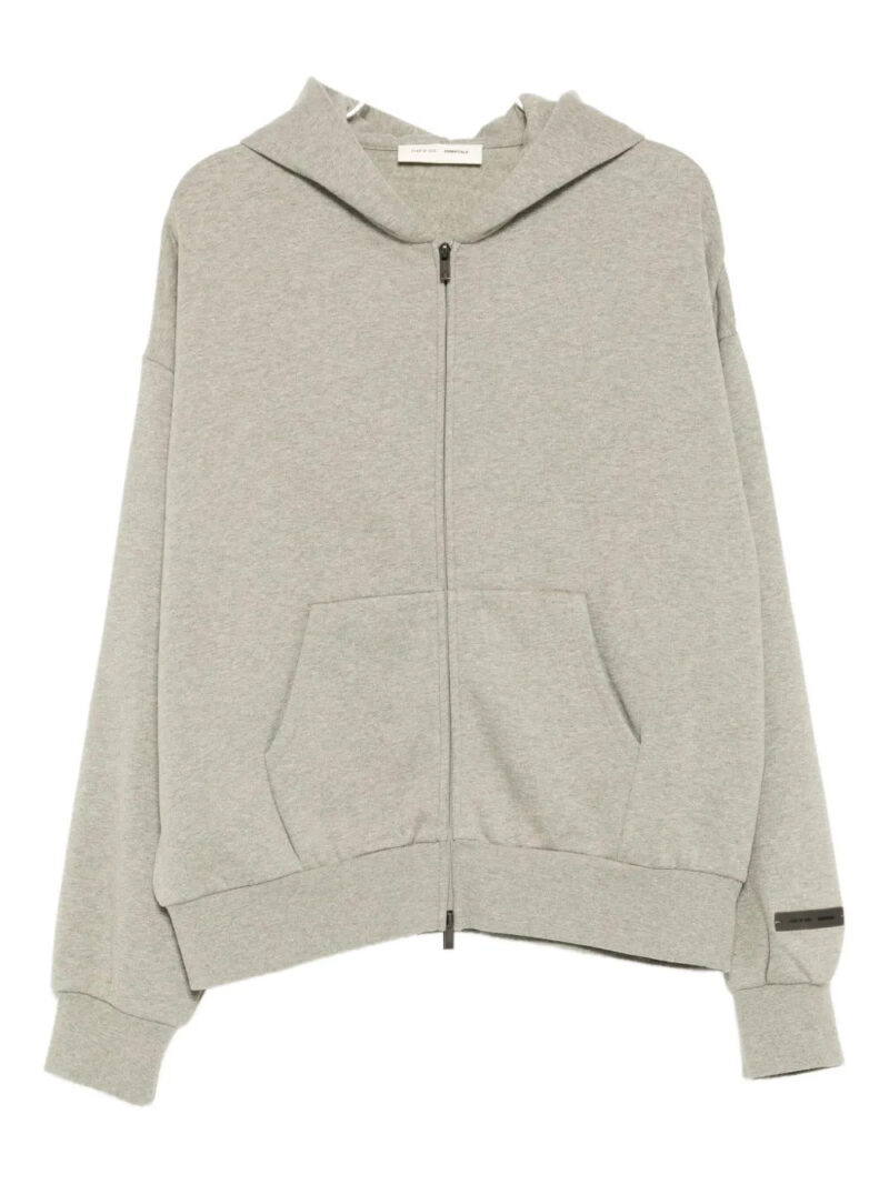 FEAR OF GOD ESSENTIALS  logo appliqué hoodie