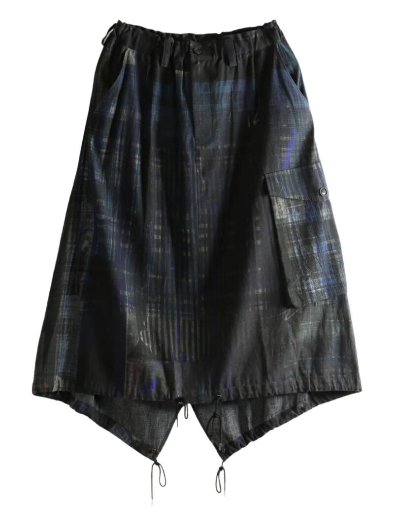 Y's  patchwork pocket midi skirt