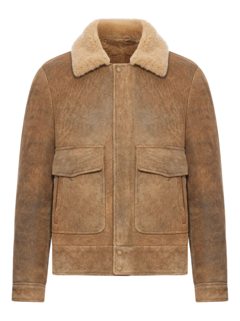Salvatore Santoro  shearling-collar leather jacket