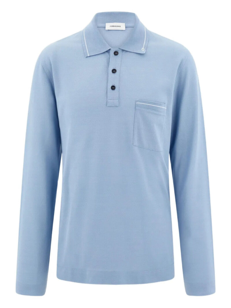Ferragamo  long-sleeve pocket polo shirt