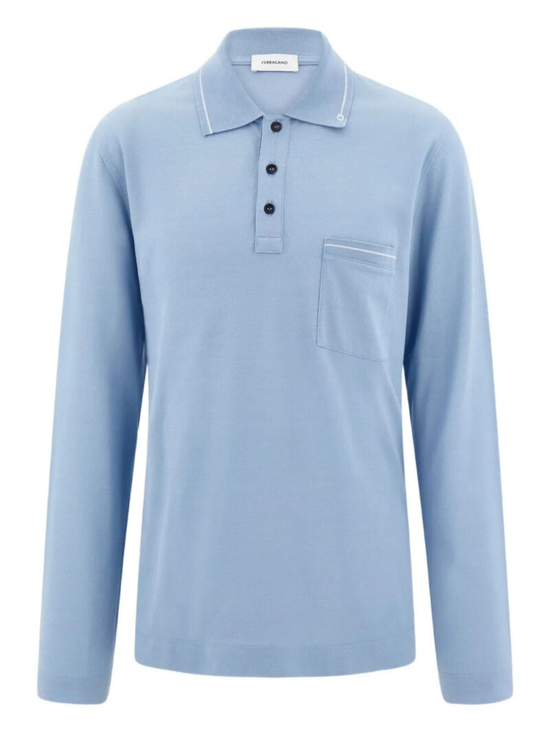 Ferragamo  long-sleeve pocket polo shirt