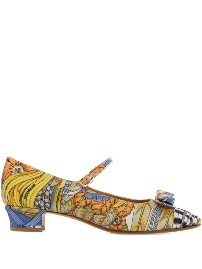 Ferragamo  30mm bow-embellished pumps