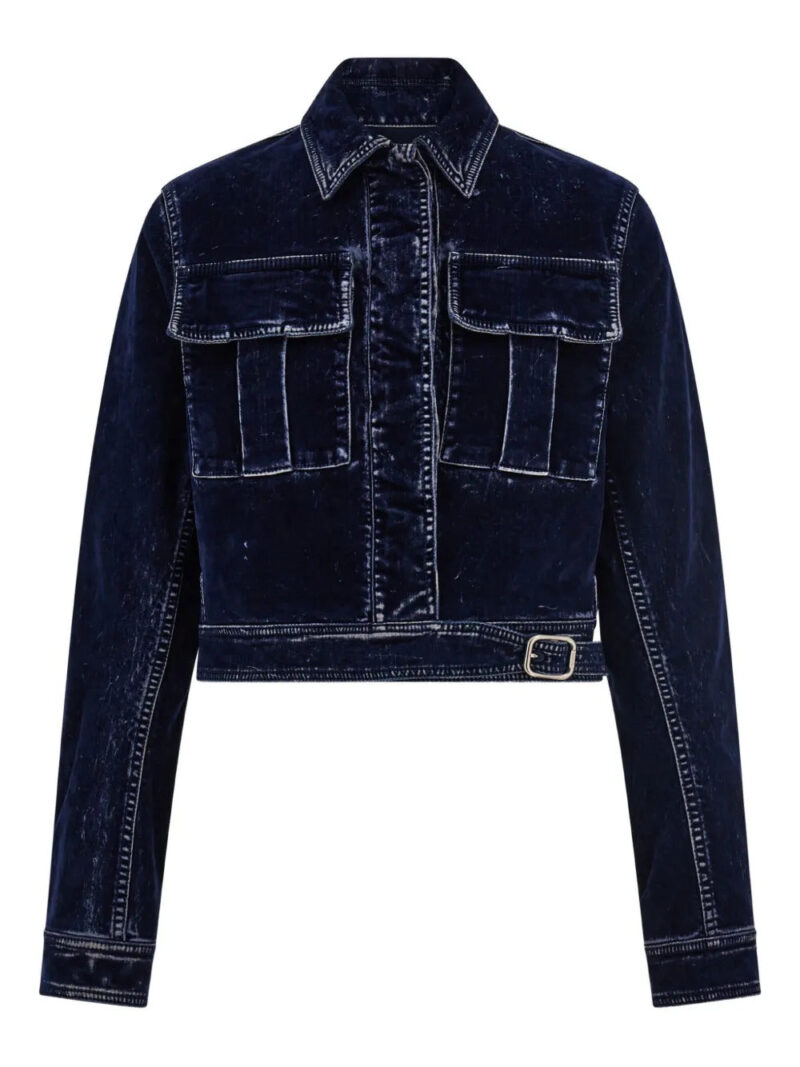 Ferragamo  flap-pocket belted cropped jacket