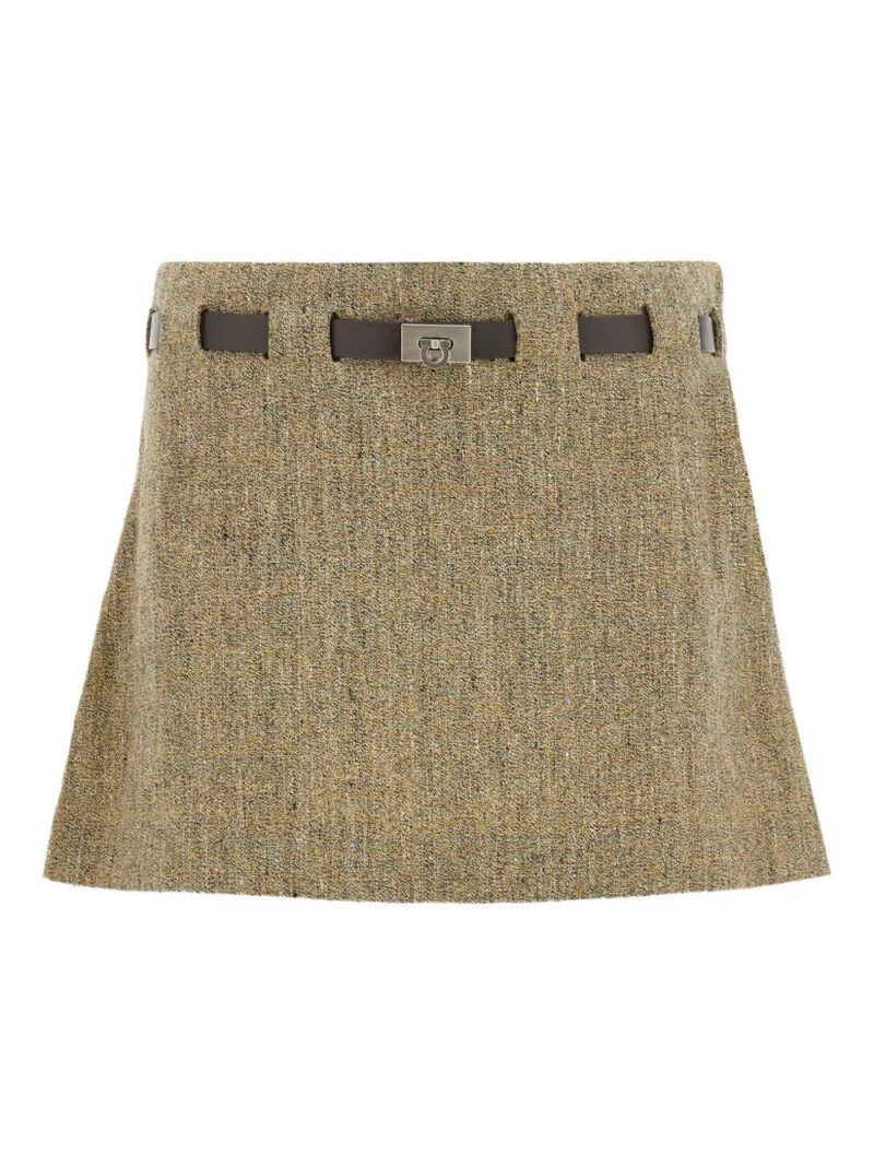 Ferragamo  Gancini-buckle pleated mini skirt