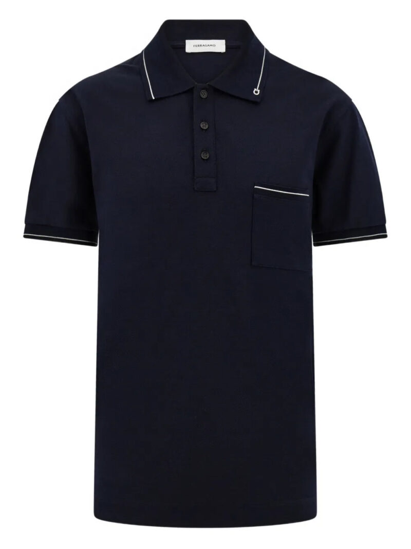 Ferragamo  gancini pocket trim polo shirt