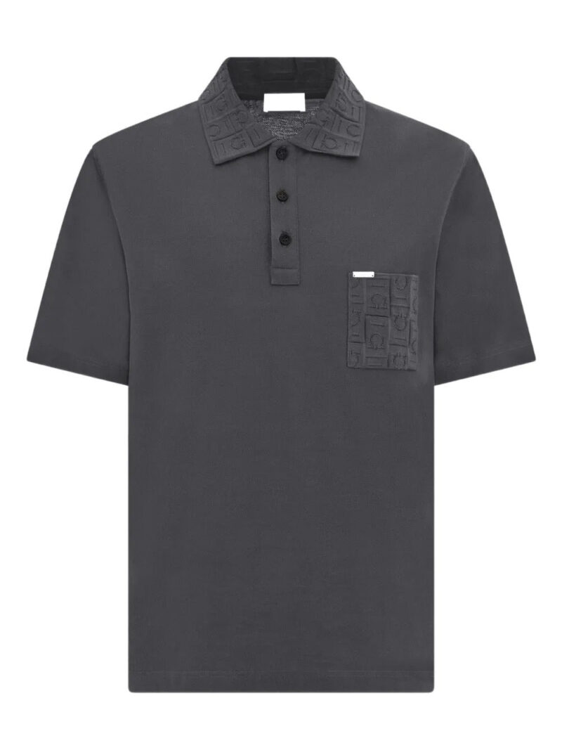 Ferragamo  jacquard pocket polo shirt