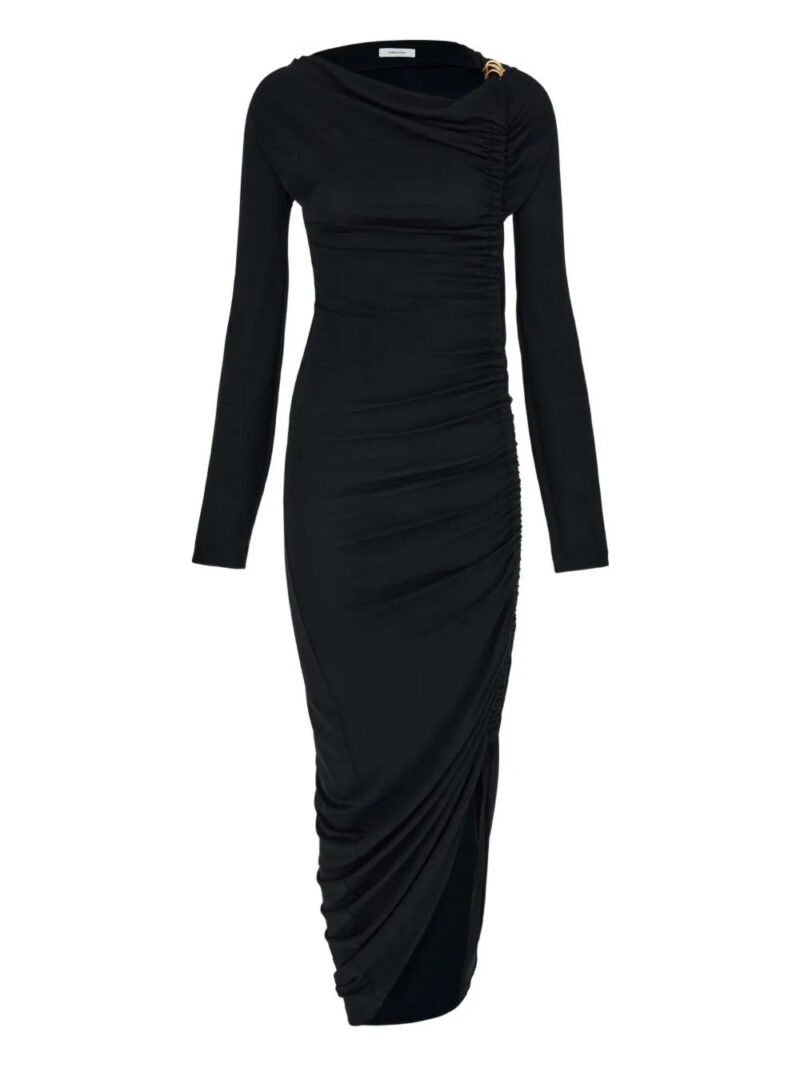 Ferragamo  boat-neck ruched asymmetric dress