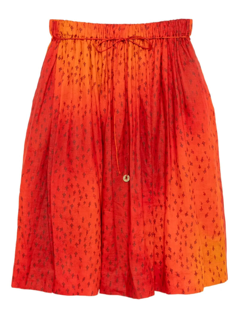 SAMUEL GUÌ YANG  graphic-print skirt