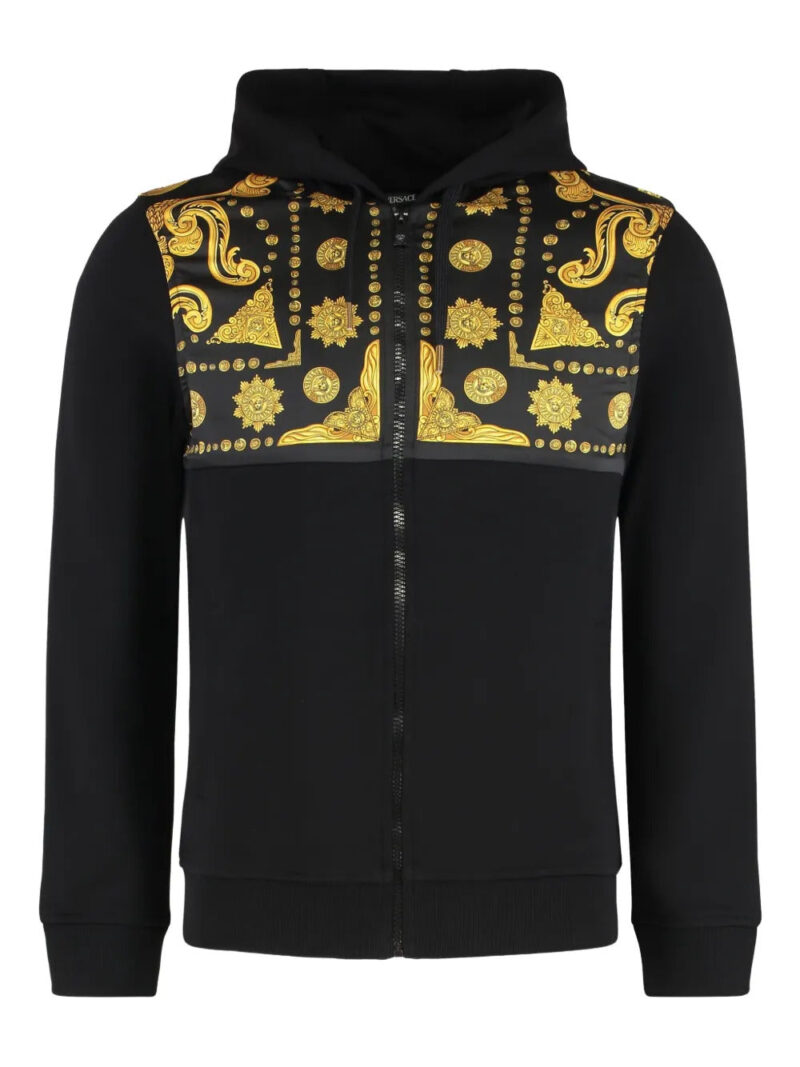 Versace  printed zip hoodie