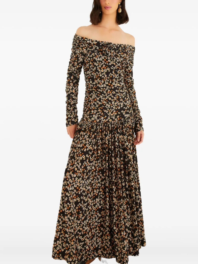 FARM Rio  off-shoulder floral-pattern maxi dress