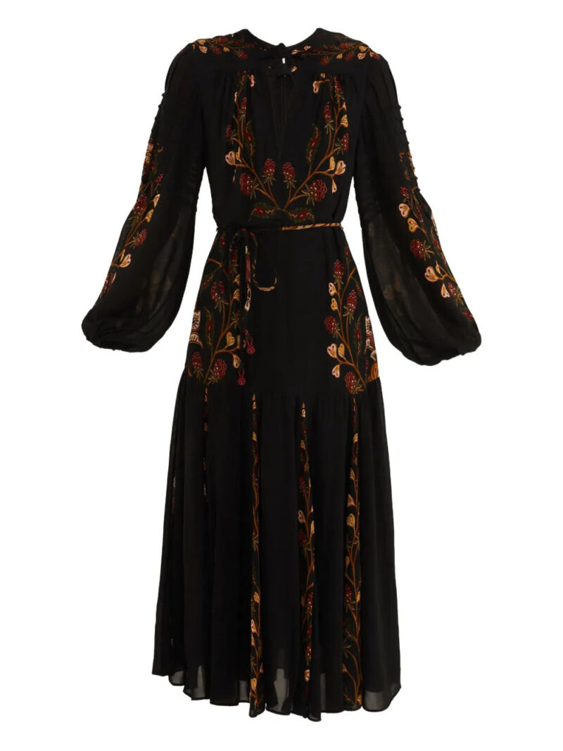 FARM Rio floral tie maxi dress