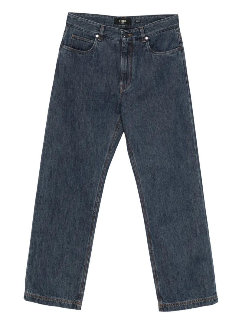 FENDI  padded straight bootcut jeans