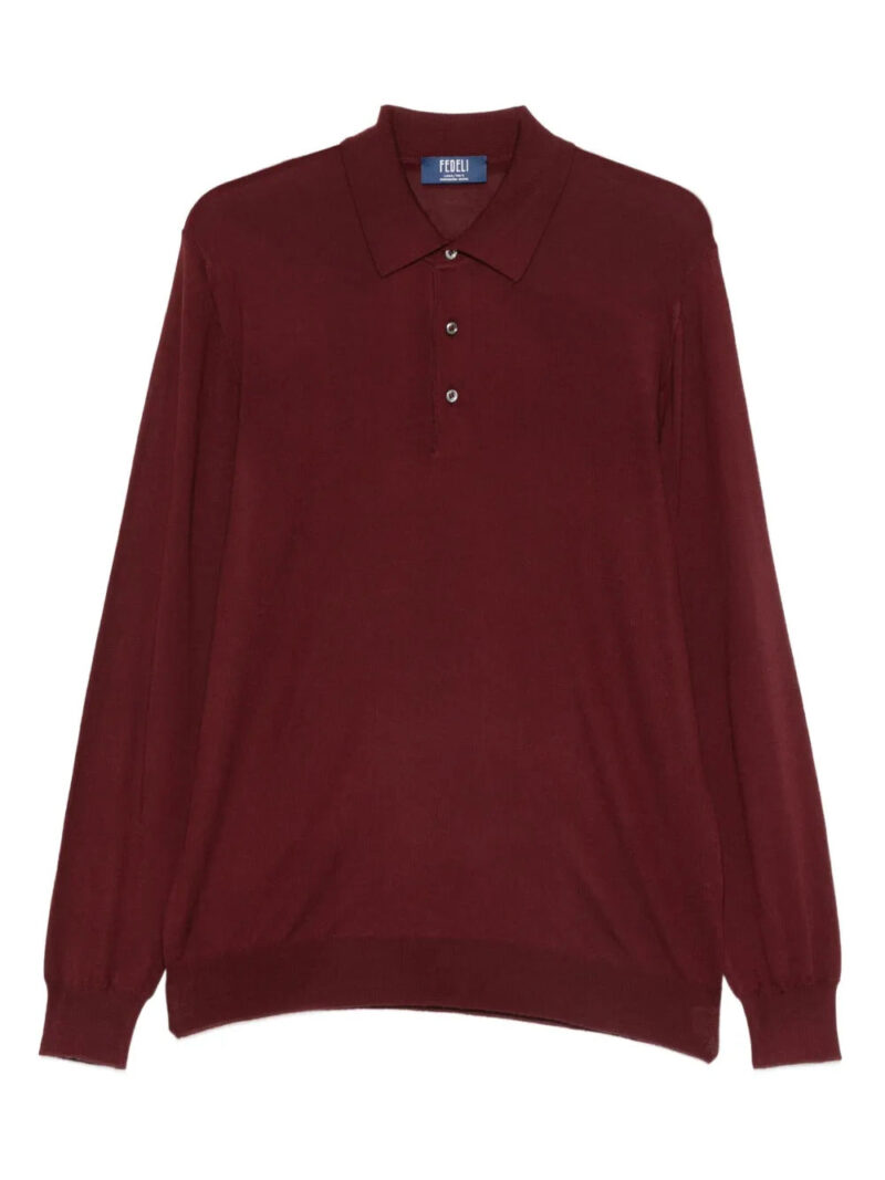 Fedeli  fine-knit polo shirt