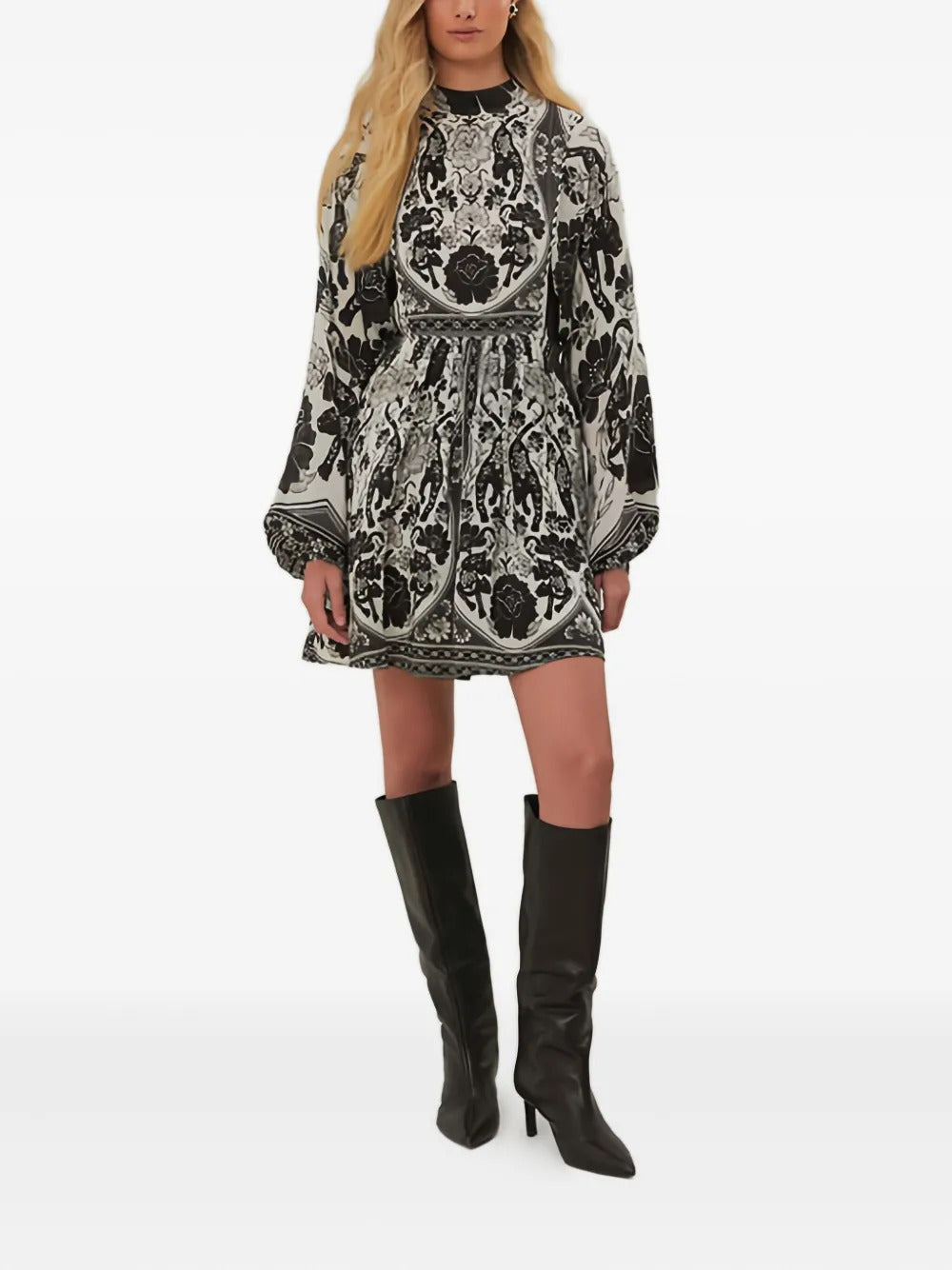 FARM Rio floral-print mini dress