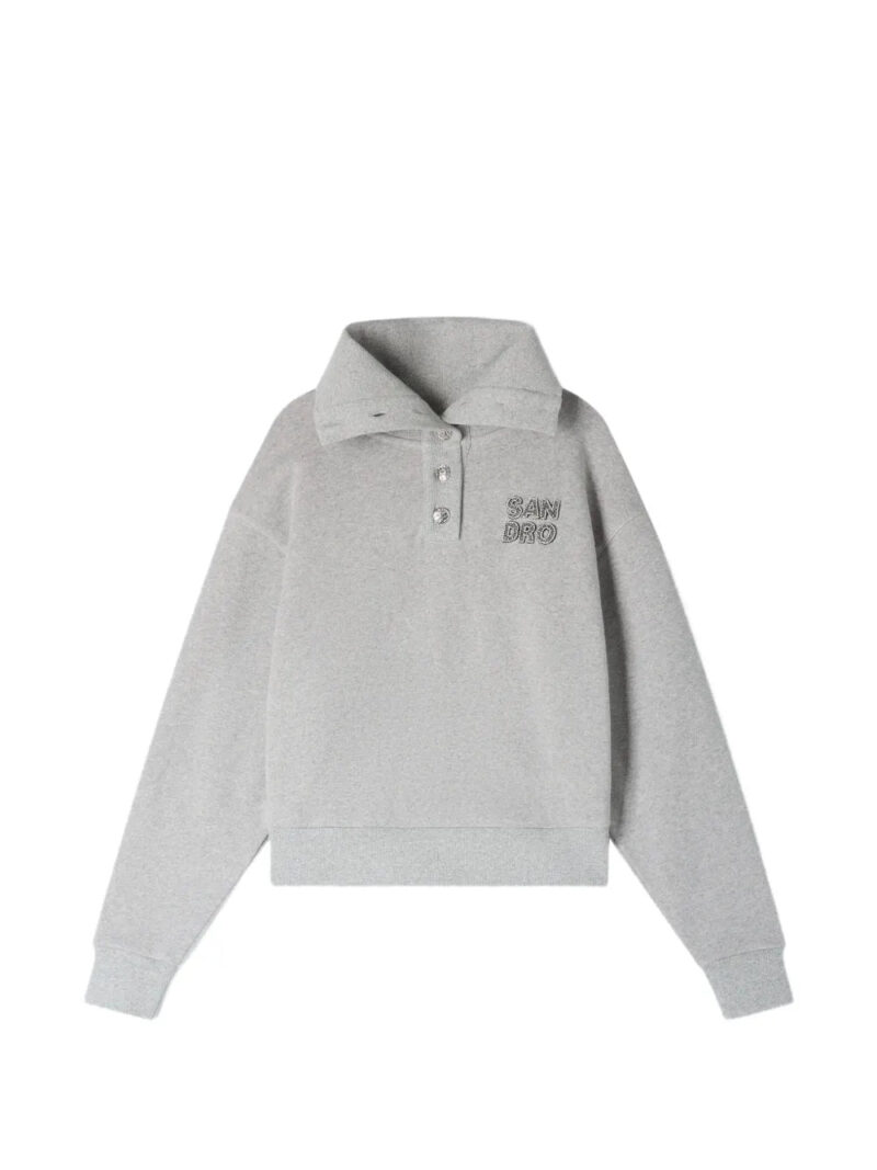 SANDRO  logo-plaque sweatshirt