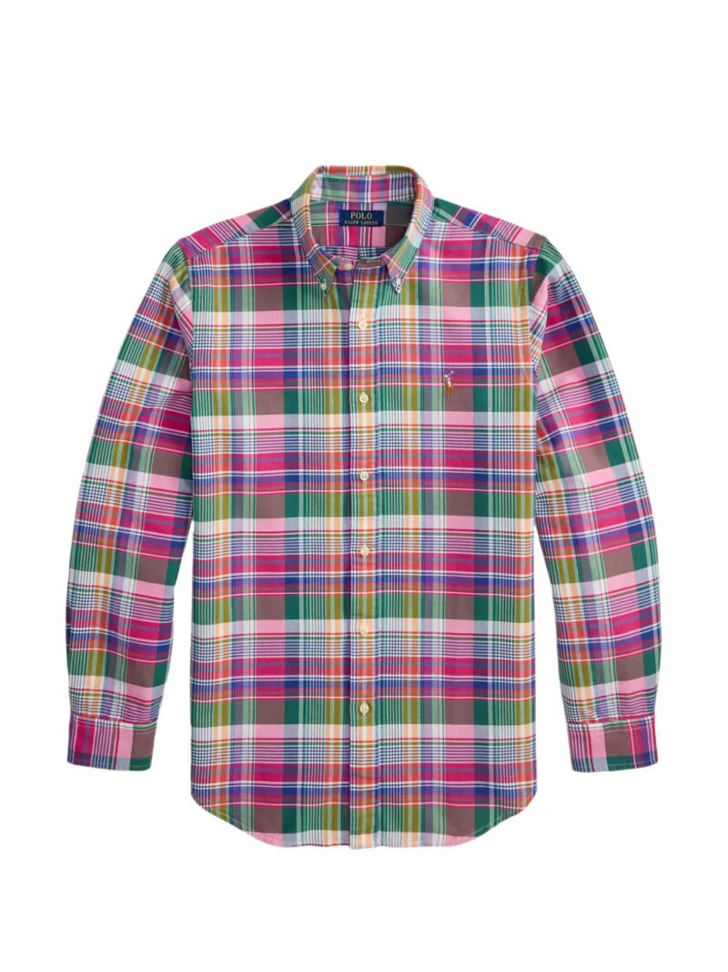 Polo Ralph Lauren  plaid-pattern embroidered-logo shirt