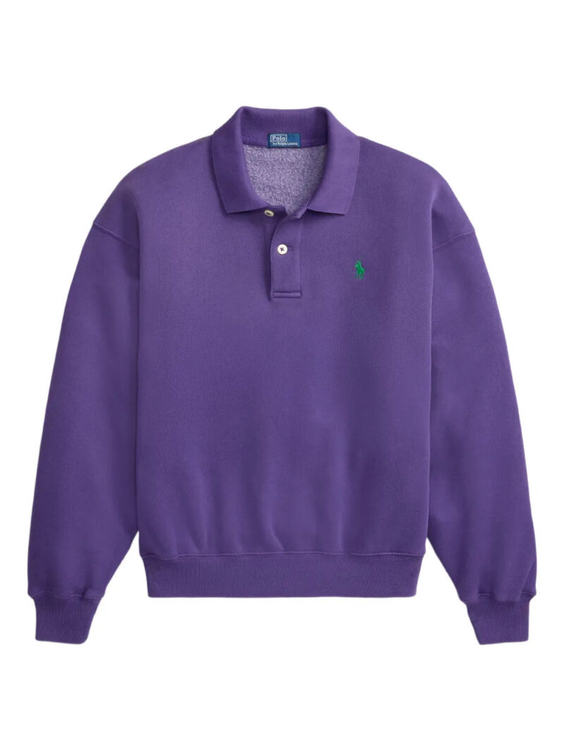 Polo Ralph Lauren logo-embroidered polo-collar sweatshirt