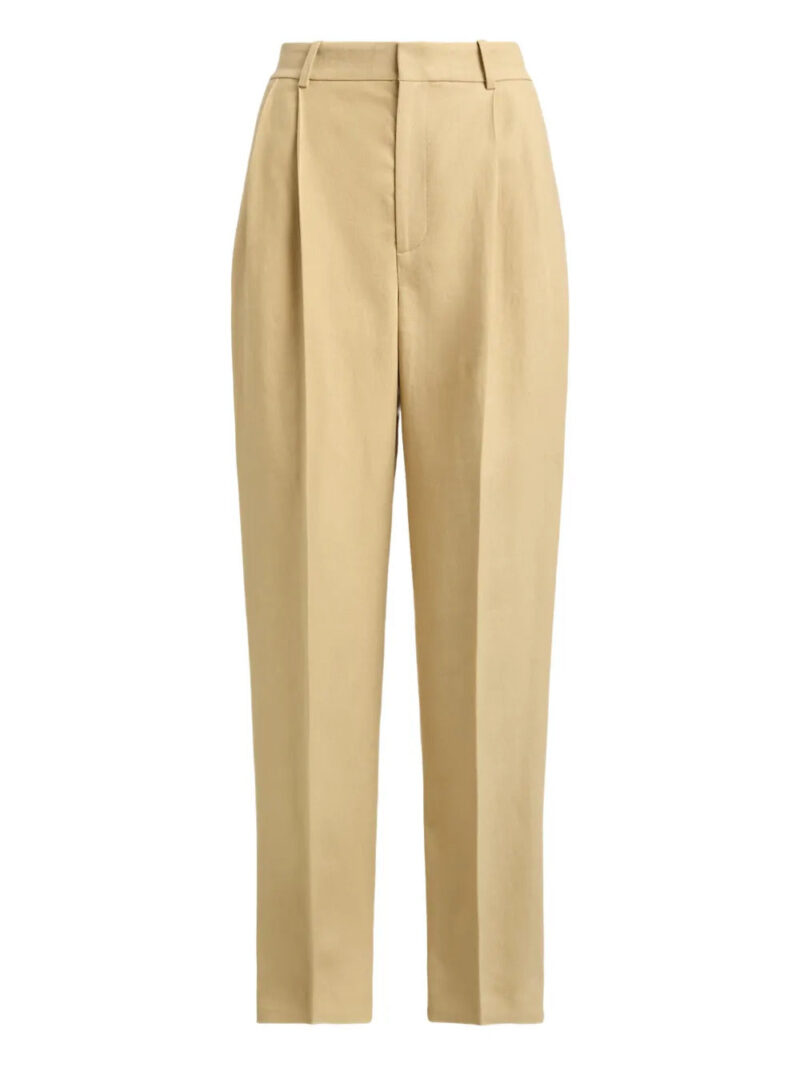 Polo Ralph Lauren  pleated tapered hemp trousers