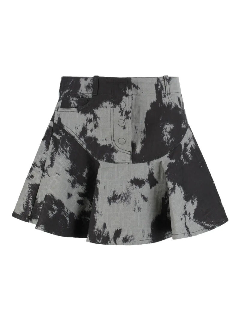 FENDI  five-pocket jacquard mini skirt