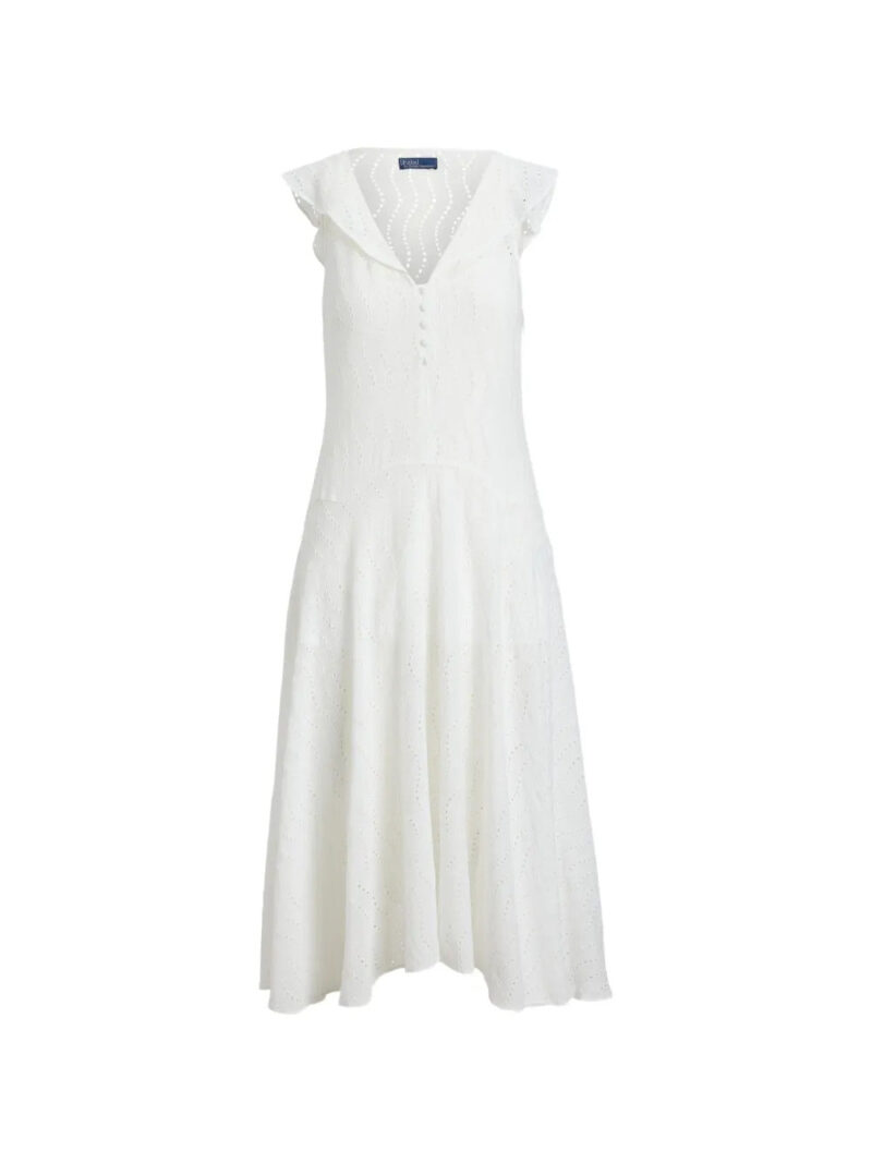 Polo Ralph Lauren Lynton ruffled V-neck midi dress